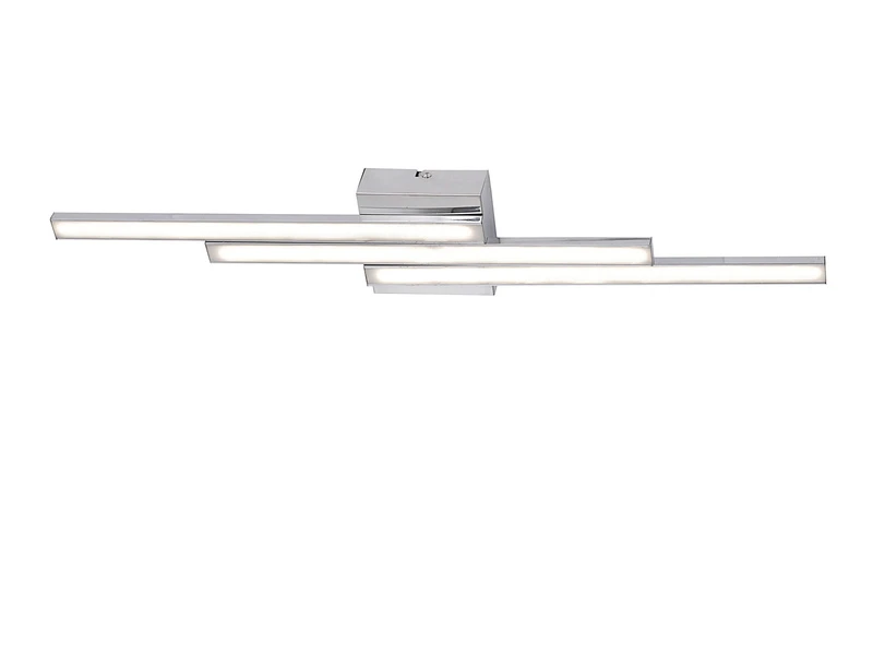 Fischer & Honsel LED Deckenleuchte 3 Flammig Geradliniges Design Mit Chrom - LĂ€nge 70cm â Bild 2