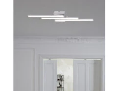 Fischer & Honsel LED Deckenleuchte 3 Flammig Geradliniges Design Mit Chrom - Länge 70cm