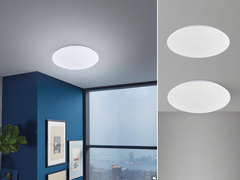 Fischer & Honsel LED Deckenleuchten 2er SET Flach - Dimmbar über Lichtschalter Ø39,5cm