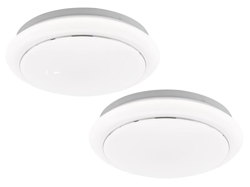 Fischer & Honsel LED Deckenleuchten Flach 2er SET - Runde Deckenlichter Weiß Ø38cm – Bild 2