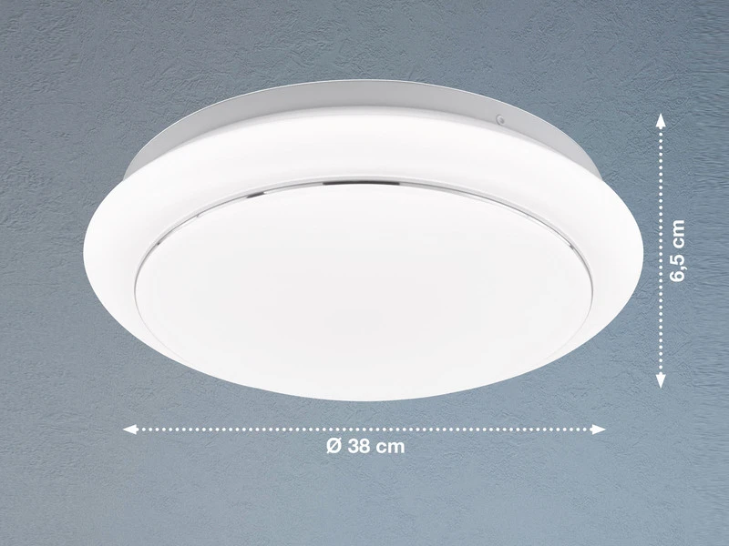 Fischer & Honsel LED Deckenleuchten Flach 2er SET - Runde Deckenlichter Weiß Ø38cm – Bild 3