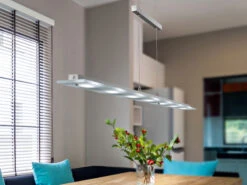 Fischer & Honsel LED Hängeleuchte LARGO Höhenverstellbar & Dimmbar, Länge 135 Cm