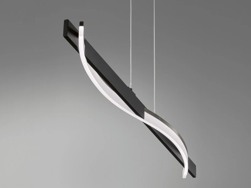 Fischer & Honsel LED Pendelleuchte BRIDGE Schwarz / Weiß Dimmbar - Länge 95cm – Bild 4