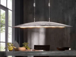 Fischer & Honsel LED Pendelleuchte COLMAR Silber Antik Höhenverstellbar & Dimmbar 105cm Lang