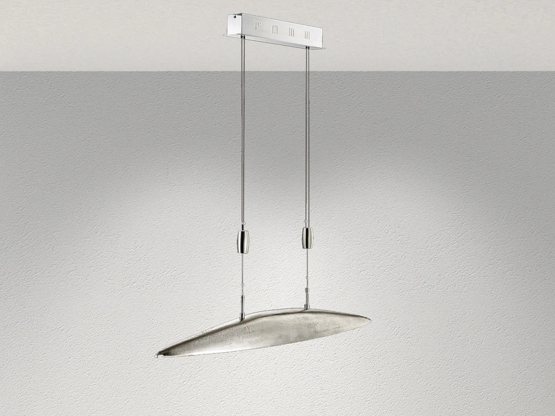 Fischer & Honsel LED Pendelleuchte COLMAR Silber Antik Höhenverstellbar & Dimmbar 105cm Lang – Bild 3