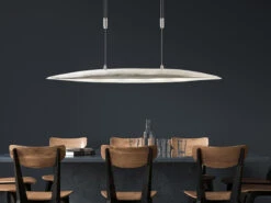 Fischer & Honsel LED Pendelleuchte COLMAR Silber Antik Höhenverstellbar & Dimmbar 98cm Lang