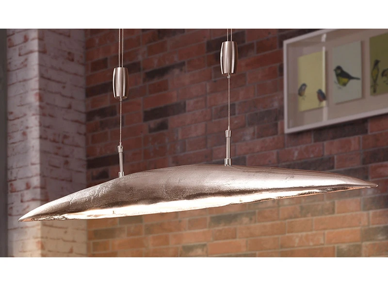 Fischer & Honsel LED Pendelleuchte COLMAR Silber Antik Höhenverstellbar & Dimmbar 105cm Lang – Bild 9