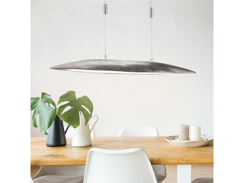 Fischer & Honsel LED Pendelleuchte COLMAR Silber Antik Höhenverstellbar & Dimmbar 98cm Lang â Bild 9