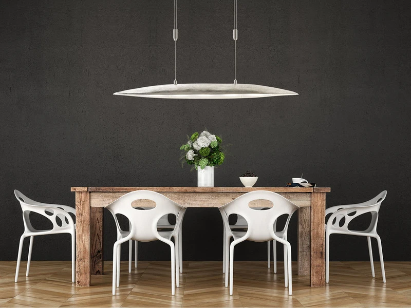 Fischer & Honsel LED Pendelleuchte COLMAR Silber Antik Höhenverstellbar & Dimmbar 98cm Lang â Bild 10