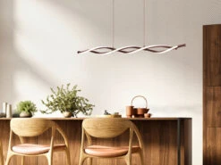 Fischer & Honsel LED Pendelleuchte DREJE Schwarz, Dimmbar & Lichtfarbe CCT - 106,5cm Lang