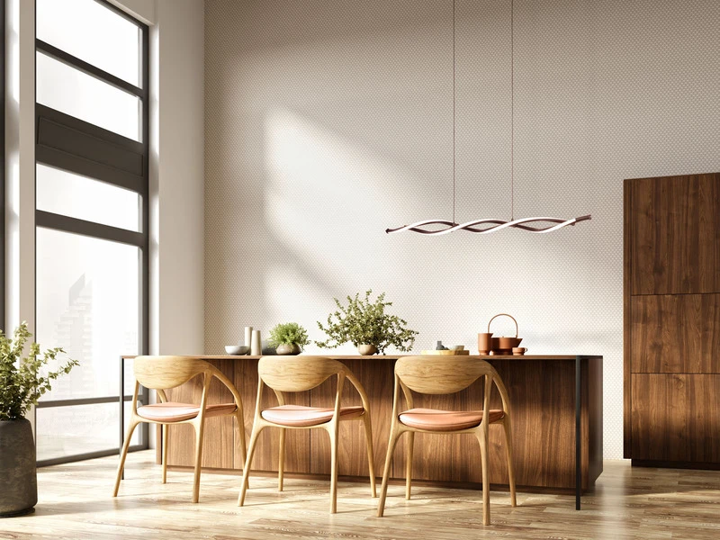 Fischer & Honsel LED Pendelleuchte DREJE Schwarz, Dimmbar & Lichtfarbe CCT - 106,5cm Lang – Bild 6