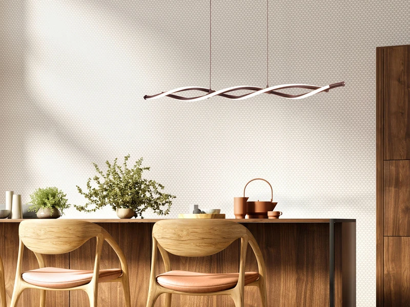 Fischer & Honsel LED Pendelleuchte DREJE Schwarz, Dimmbar & Lichtfarbe CCT - 106,5cm Lang