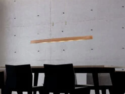 Fischer & Honsel LED Pendelleuchte SHINE WOOD Holz 106cm Lang Höhenverstellbar & Dimmbar