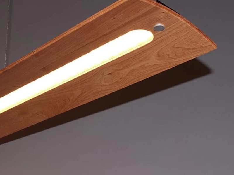 Fischer & Honsel LED Pendelleuchte SHINE WOOD Holz 125cm Lang Höhenverstellbar & Dimmbar â Bild 6