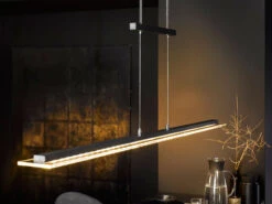 Fischer & Honsel LED Pendelleuchte TENSO Schwarz Höhenverstellbar & Tageslicht, 135cm