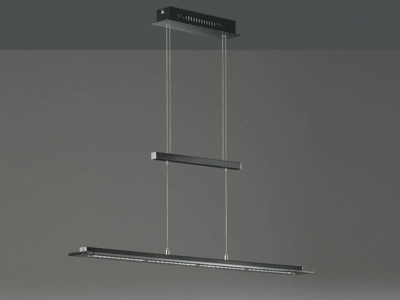 Fischer & Honsel LED Pendelleuchte TENSO Schwarz Höhenverstellbar & Tageslicht, 135cm – Bild 3