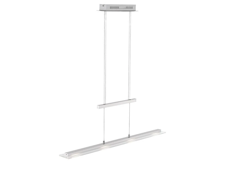 Fischer & Honsel LED Pendelleuchte TENSO Silber 64cm Höhenverstellbar & Tageslicht Kaltweiß – Bild 2