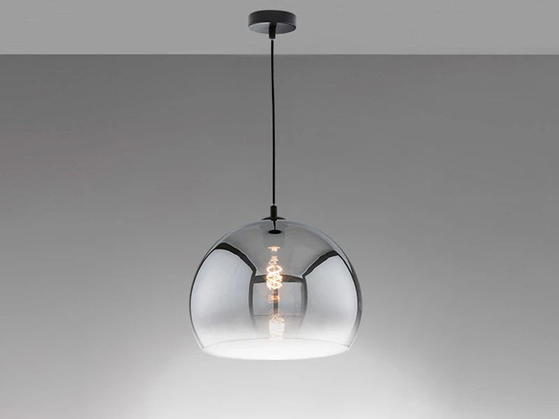 Fischer & Honsel Pendelleuchte AMOS Einflammig - Rauchglas Kugel Ă 30cm â Bild 3