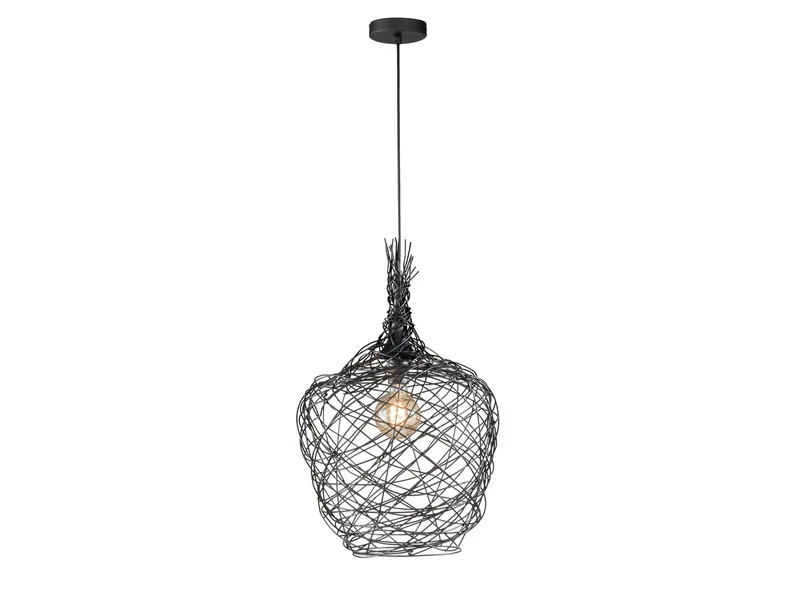 Fischer & Honsel Pendelleuchte MILO Einflammig Mit Drahtgeflecht - Esstischlampe Ø 42cm – Bild 2