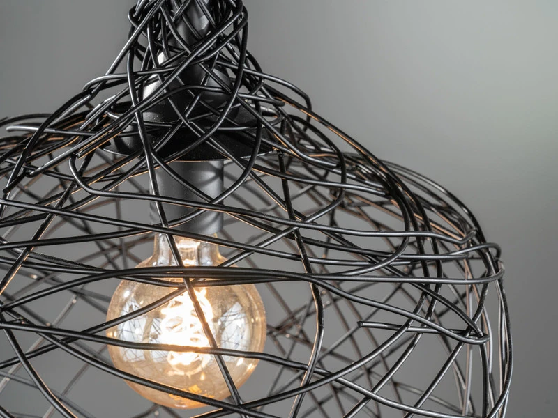 Fischer & Honsel Pendelleuchte MILO Einflammig Mit Drahtgeflecht - Esstischlampe Ø 42cm – Bild 4