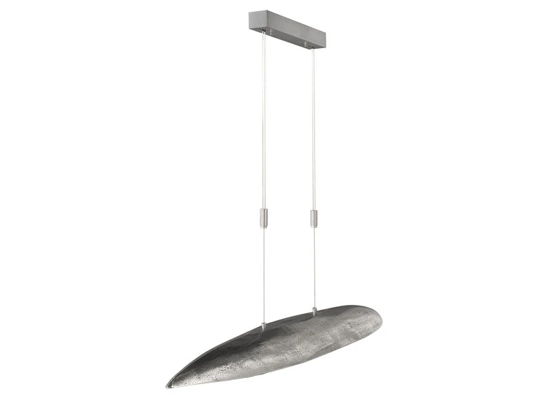 Fischer & Honsel XXL LED Pendelleuchte COLMAR Silber Antik Höhenverstellbar & Dimmbar 140cm Lang â Bild 2