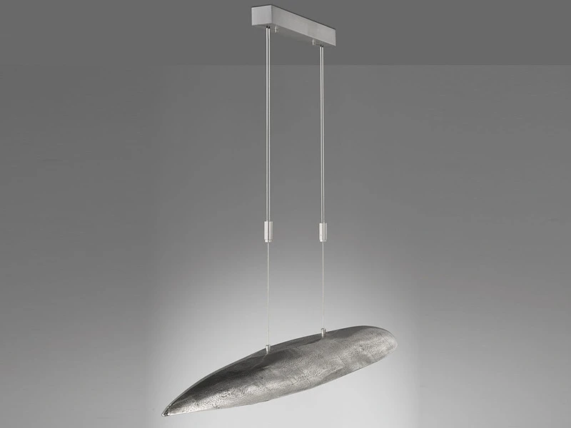 Fischer & Honsel XXL LED Pendelleuchte COLMAR Silber Antik Höhenverstellbar & Dimmbar 140cm Lang â Bild 3